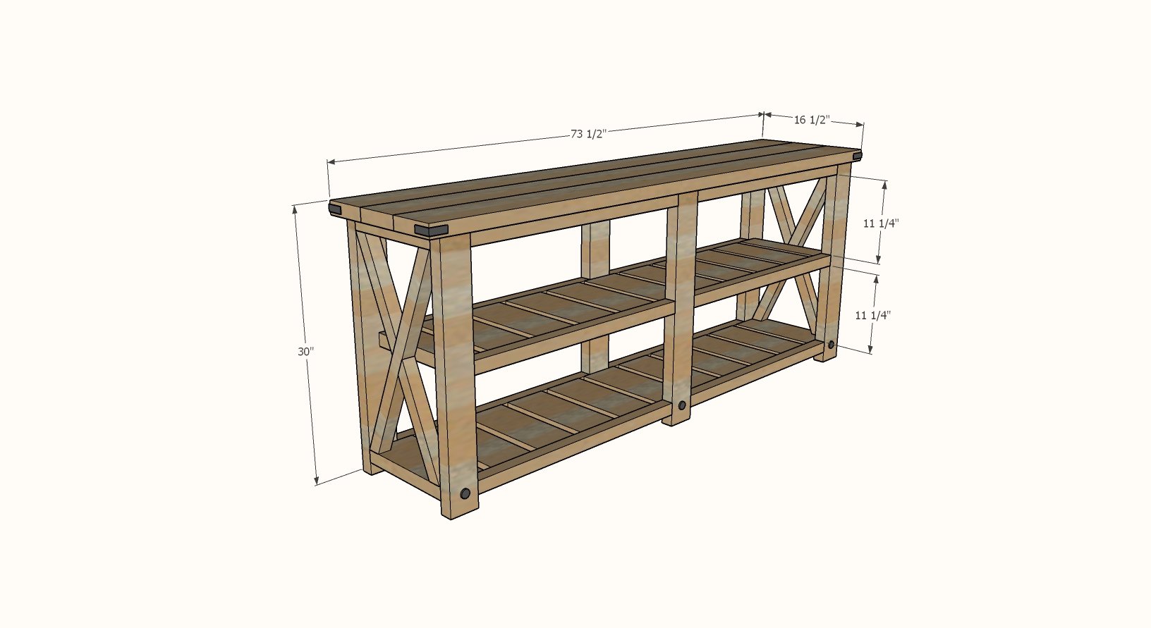 Ana white farmhouse deals console